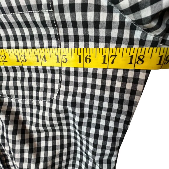 Chef Works Black & White Gingham Long Sleeve Button-Up Shirt S - Picture 11 of 11